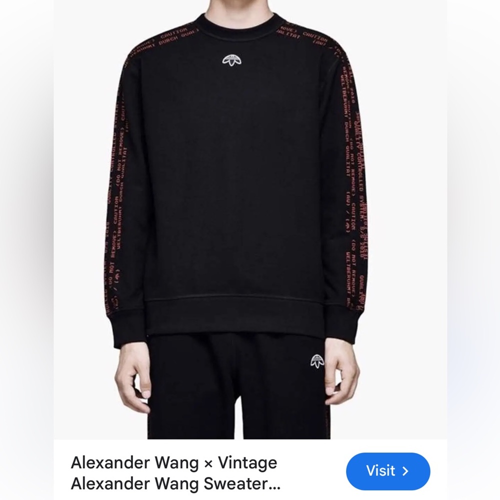 Alexander Wang x Adidas Sweatshirt Black Sweater